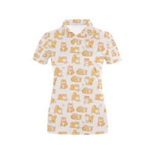 Shiba Inu Print Design Lks308 Women'S Polo Shirt