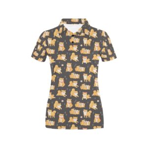 Shiba Inu Print Design Lks309 Women'S Polo Shirt