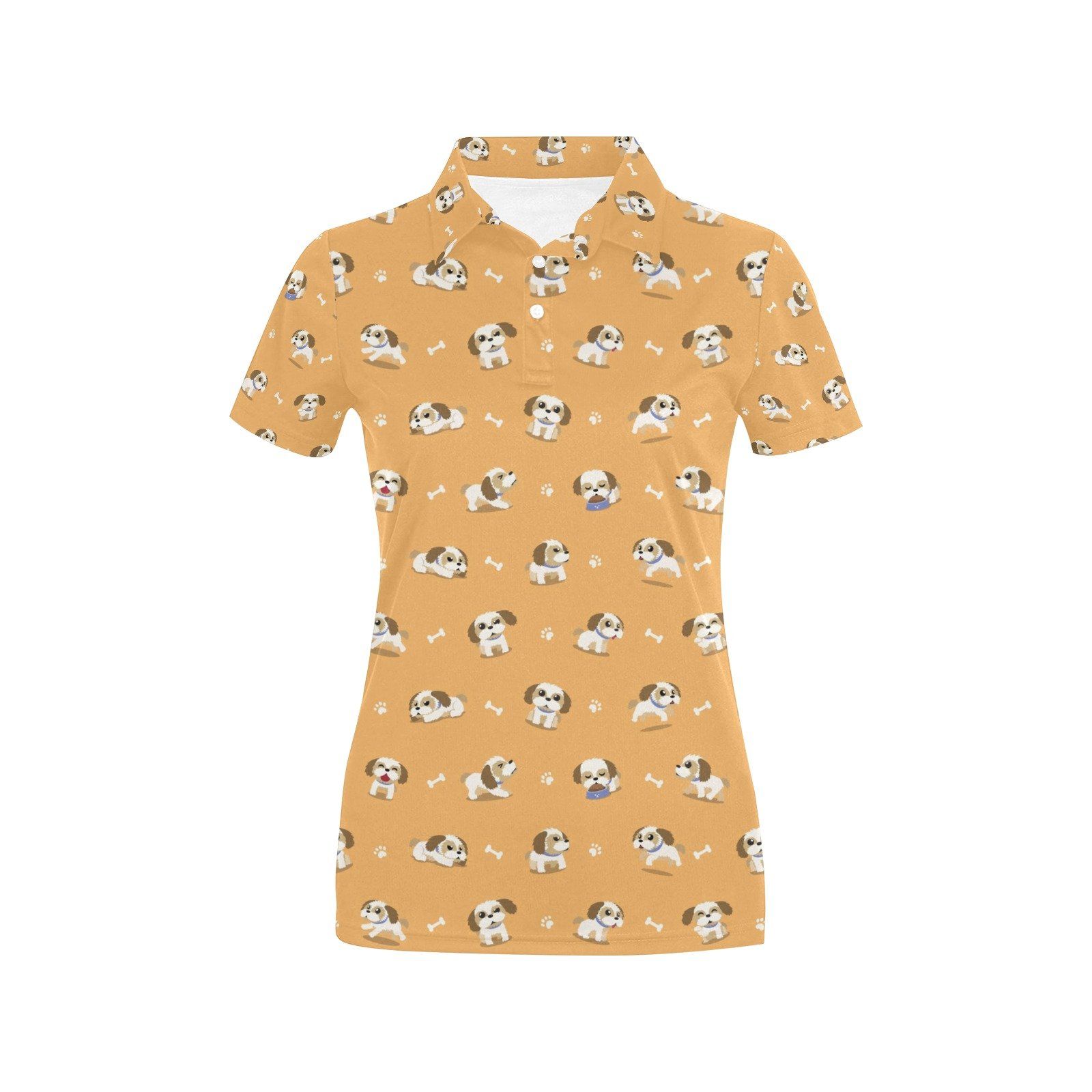 Shih Tzu Print Design Lks304 Women'S Polo Shirt Shih Tzu Print Design Lks304 Women'S Polo Shirt