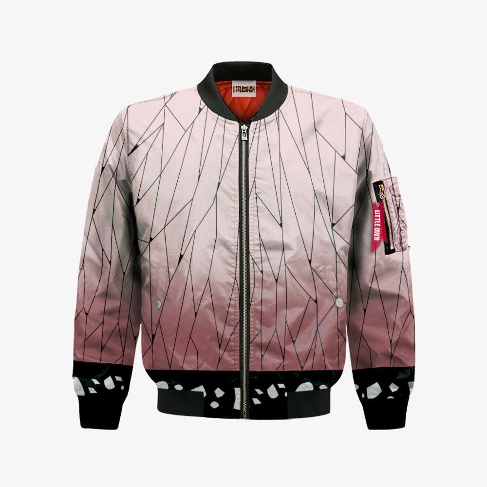 Shinobu Bomber Jacket Custom KNY Cosplay Costumes Bomber Jacket Shinobu Bomber Jacket Custom KNY Cosplay Costumes Bomber Jacket