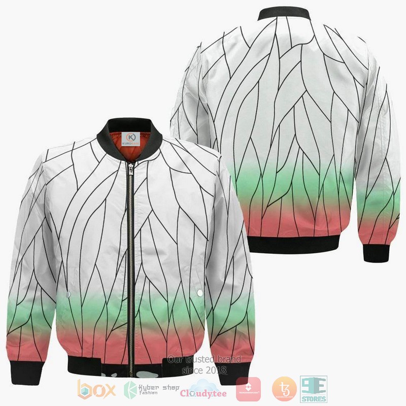 Shinobu Kocho Pattern Demon Slayer Anime Cosplay Costume Bomber Jacket Shinobu Kocho Pattern Demon Slayer Anime Cosplay Costume Bomber Jacket