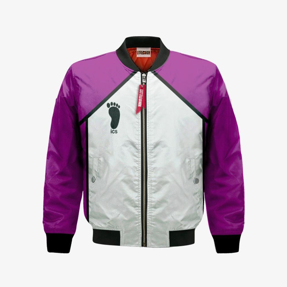 Shiratorizawa Academy Bomber Jacket Custom Haikyuu Cosplay Costumes Bomber Jacket Shiratorizawa Academy Bomber Jacket Custom Haikyuu Cosplay Costumes Bomber Jacket