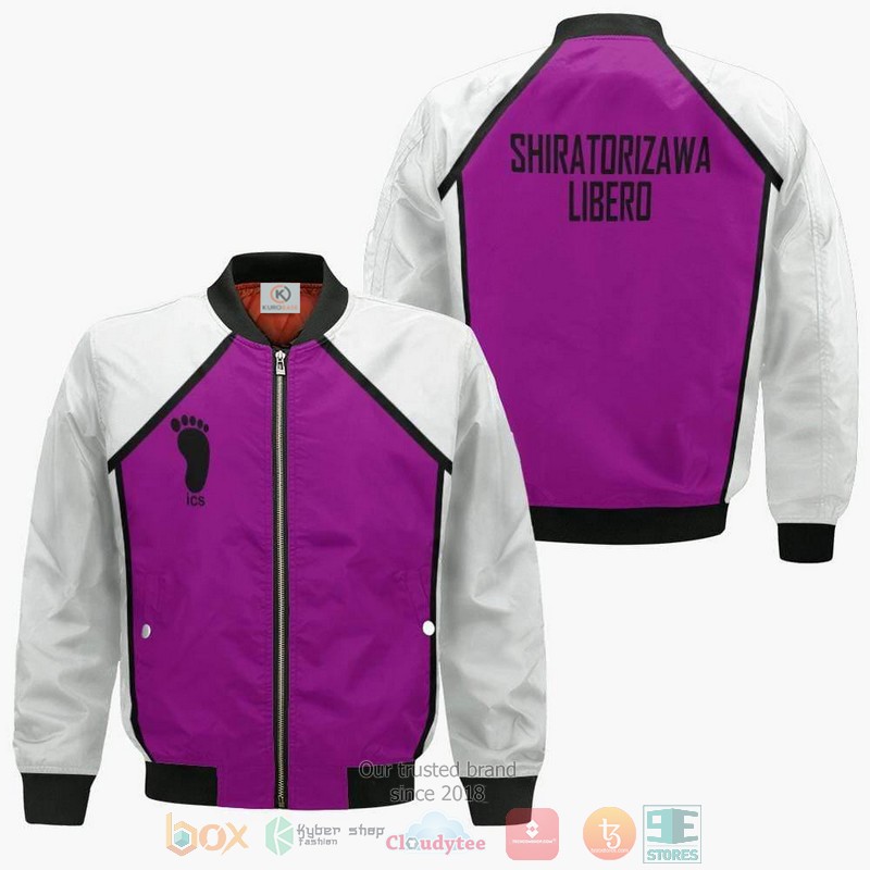 Shiratorizawa Academy Libero Cosplay Costume Haikyuu Anime Bomber Jacket Shiratorizawa Academy Libero Cosplay Costume Haikyuu Anime Bomber Jacket