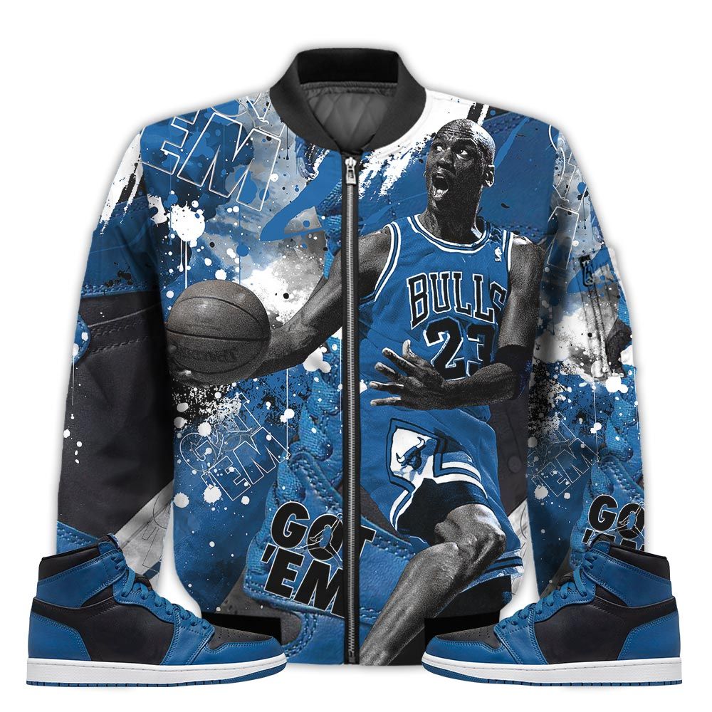Shirt-To-Go-With-JD-1-High-OG-Marina-Blue-Got-Em-Shoes-Goat-OG-Marina-Blue-1s-Gifts-Unisex-Matching-3D-Bomber-Jacket-1