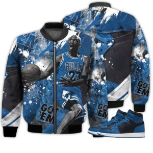 Shirt To Go With JD 1 High OG Marina Blue - Got Em Shoes Goat - OG Marina Blue 1s Gifts Unisex Matching 3D Bomber Jacket