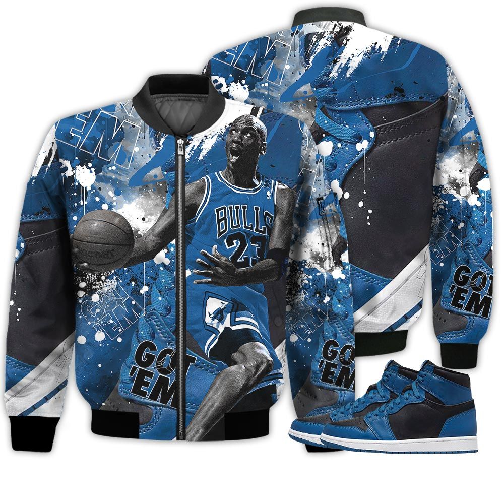 Shirt To Go With JD 1 High OG Marina Blue - Got Em Shoes Goat - OG Marina Blue 1s Gifts Unisex Matching 3D Bomber Jacket Shirt To Go With JD 1 High OG Marina Blue - Got Em Shoes Goat - OG Marina Blue 1s Gifts Unisex Matching 3D Bomber Jacket