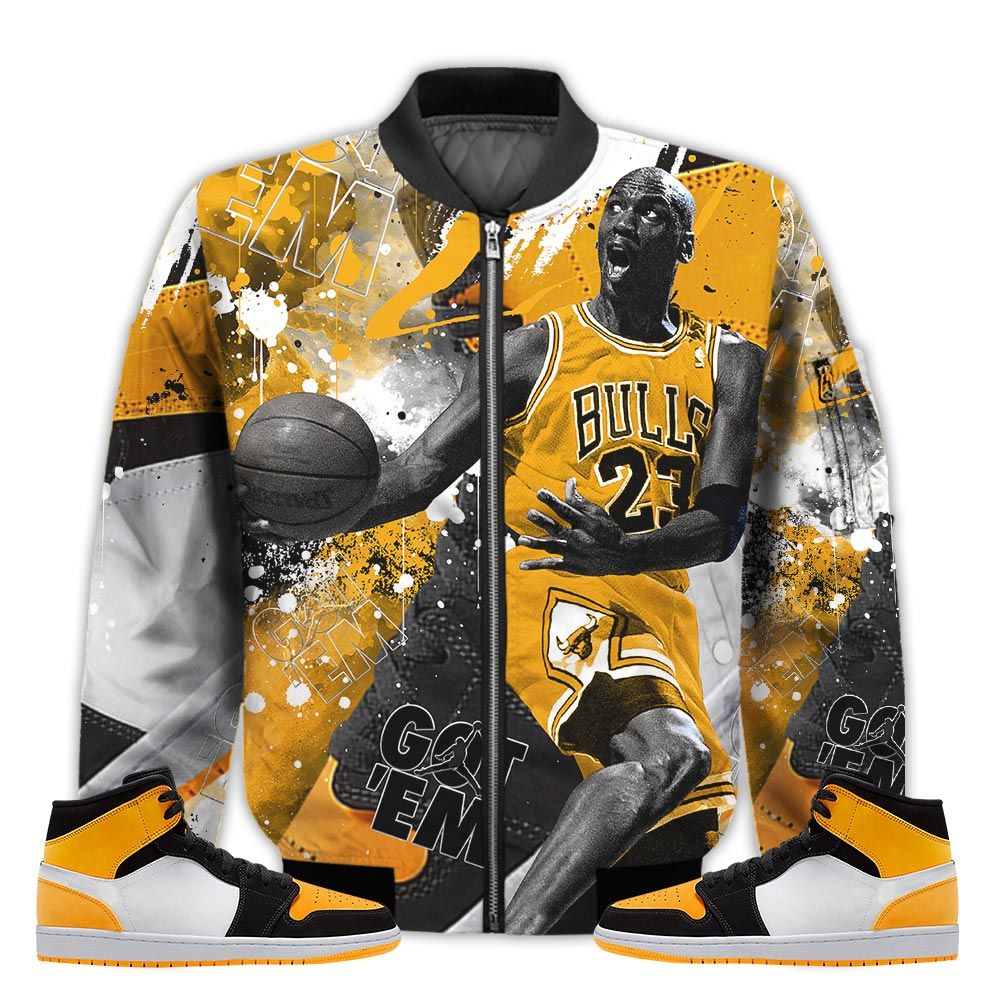 Shirt-To-Go-With-JD-1-High-OG-Yellow-Toe-Got-Em-Shoes-Goat-OG-Yellow-Toe-1s-Gifts-Unisex-Matching-3D-Bomber-Jacket-1