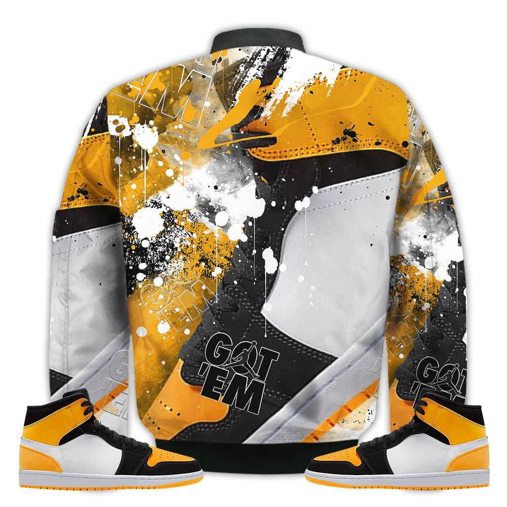 Shirt-To-Go-With-JD-1-High-OG-Yellow-Toe-Got-Em-Shoes-Goat-OG-Yellow-Toe-1s-Gifts-Unisex-Matching-3D-Bomber-Jacket-2