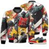 Shirt To Go With JD 1 Low Black Fire Red Taxi - Got Em Shoes Goat - SE Black Multi 1s Gifts Unisex Matching 3D Bomber Jacket