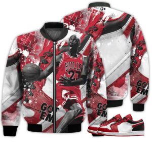 Shirt To Go With JD 1 Low Reverse Black Toe - Got Em Shoes Goat - Reverse Black Toe 1s Gifts Unisex Matching 3D Bomber Jacket