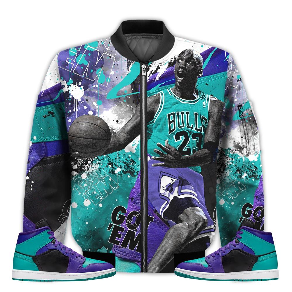 Shirt-To-Go-With-JD-1-Mid-Black-Grape-Got-Em-Shoes-Goat-Black-Grape-1s-Gifts-Unisex-Matching-3D-Bomber-Jacket-1