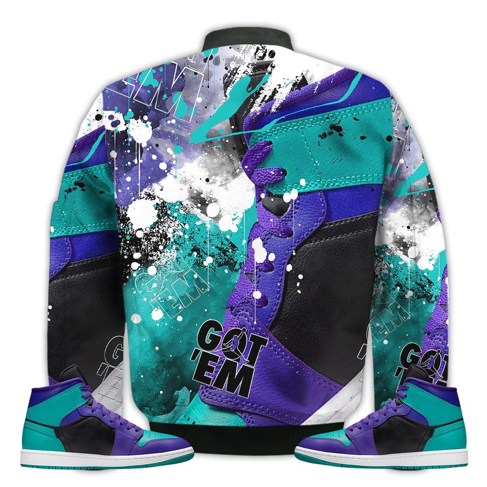 Shirt-To-Go-With-JD-1-Mid-Black-Grape-Got-Em-Shoes-Goat-Black-Grape-1s-Gifts-Unisex-Matching-3D-Bomber-Jacket-2