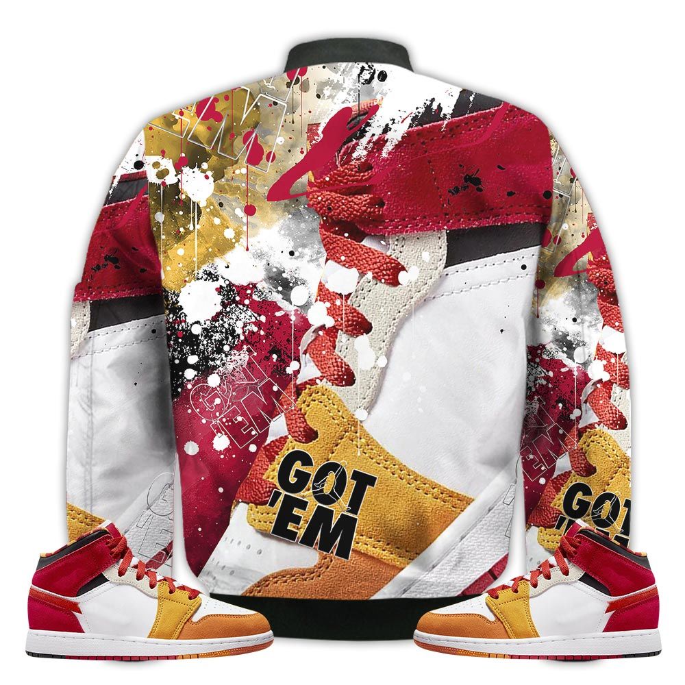 Shirt-To-Go-With-JD-1-Mid-Picnic-Got-Em-Shoes-Goat-Mid-Picnic-1s-Gifts-Unisex-Matching-3D-Bomber-Jacket-2