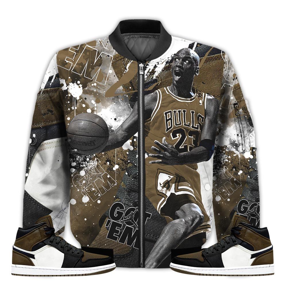 Shirt-To-Go-With-JD-1-Mid-SE-Olive-Toe-Got-Em-Shoes-Goat-Mid-SE-Olive-Toe-1s-Gifts-Unisex-Matching-3D-Bomber-Jacket-1