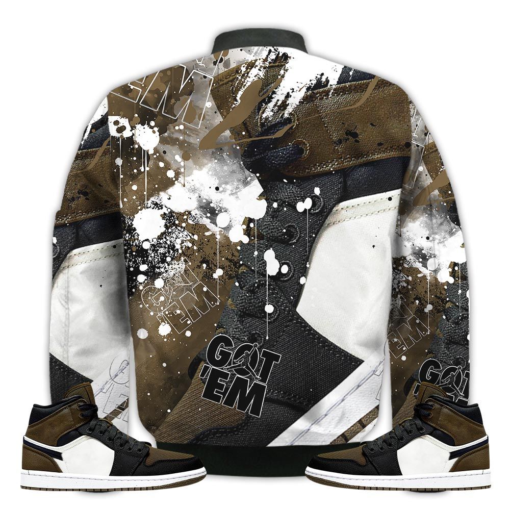 Shirt-To-Go-With-JD-1-Mid-SE-Olive-Toe-Got-Em-Shoes-Goat-Mid-SE-Olive-Toe-1s-Gifts-Unisex-Matching-3D-Bomber-Jacket-2
