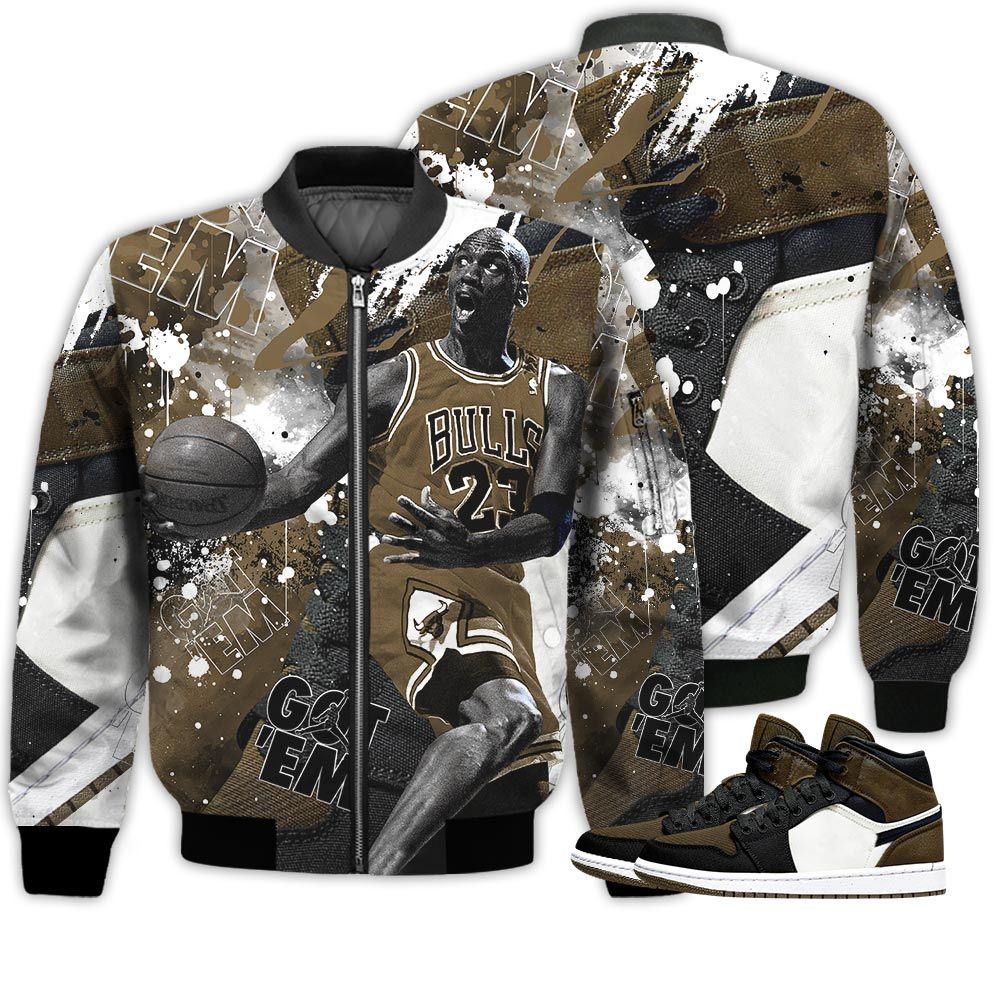 Shirt To Go With JD 1 Mid SE Olive Toe - Got Em Shoes Goat - Mid SE Olive Toe 1s Gifts Unisex Matching 3D Bomber Jacket Shirt To Go With JD 1 Mid SE Olive Toe - Got Em Shoes Goat - Mid SE Olive Toe 1s Gifts Unisex Matching 3D Bomber Jacket