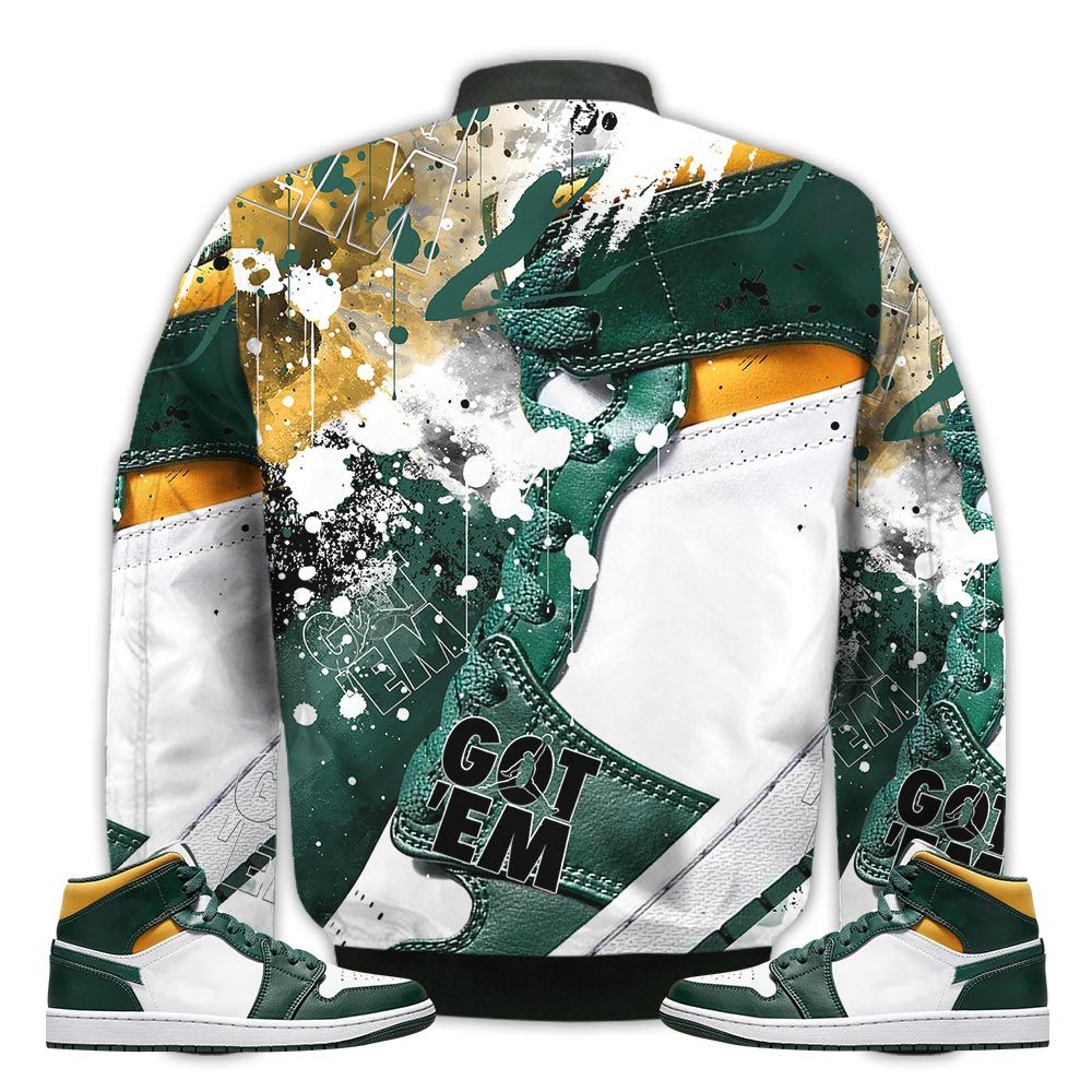 Shirt-To-Go-With-JD-1-Mid-Sonics-Noble-Green-Pollen-Got-Em-Shoes-Goat-Mid-Sonics-1s-Gifts-Unisex-Matching-3D-Bomber-Jacket-2