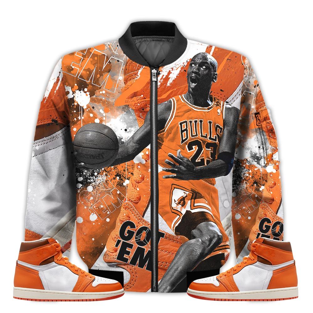 Shirt-To-Go-With-JD-1-Retro-High-OG-Starfish-Got-Em-Shoes-Goat-High-OG-Starfish-1s-Gifts-Unisex-Matching-3D-Bomber-Jacket-1