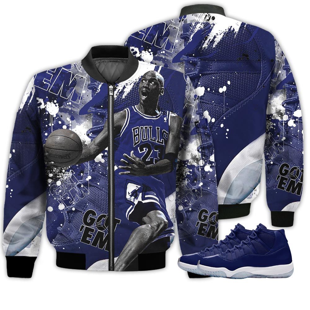 Shirt To Go With JD 11 Retro Midnight Navy - Got Em Shoes Goat - Midnight Navy 11s Gifts Unisex Matching 3D Bomber Jacket Shirt To Go With JD 11 Retro Midnight Navy - Got Em Shoes Goat - Midnight Navy 11s Gifts Unisex Matching 3D Bomber Jacket