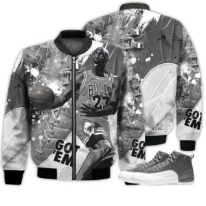 Shirt To Go With JD 12 Retro Stealth - Got Em Shoes Goat - Retro Stealth 12s Gifts Unisex Matching 3D Bomber Jacket