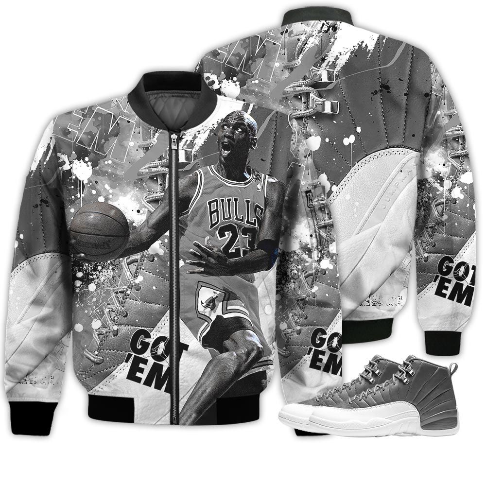 Shirt To Go With JD 12 Retro Stealth - Got Em Shoes Goat - Retro Stealth 12s Gifts Unisex Matching 3D Bomber Jacket Shirt To Go With JD 12 Retro Stealth - Got Em Shoes Goat - Retro Stealth 12s Gifts Unisex Matching 3D Bomber Jacket