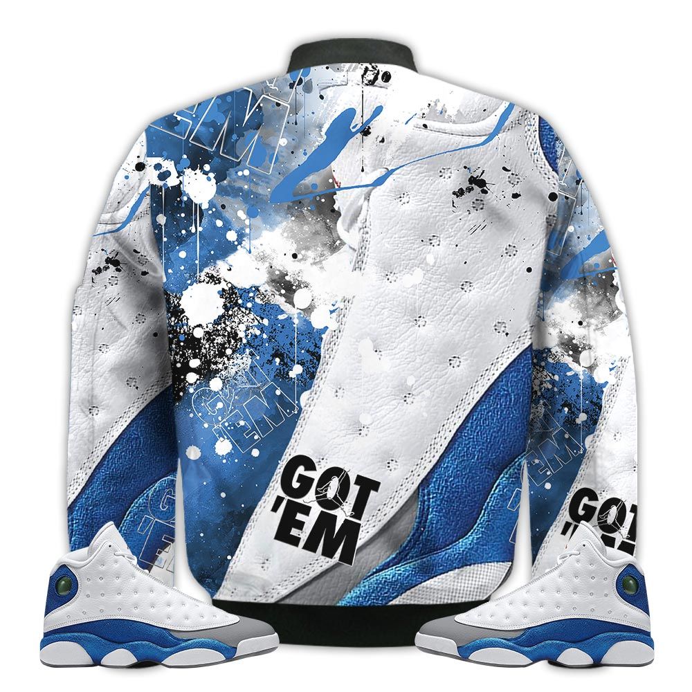 Shirt-To-Go-With-JD-13-French-Blue-Got-Em-Shoes-Goat-French-Blue-13s-Gifts-Unisex-Matching-3D-Bomber-Jacket-2