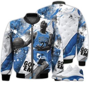 Shirt To Go With JD 13 French Blue - Got Em Shoes Goat - French Blue 13s Gifts Unisex Matching 3D Bomber Jacket