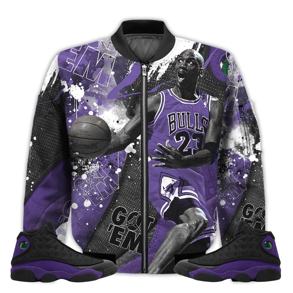 Shirt-To-Go-With-JD-13-Retro-Court-Purple-Got-Em-Shoes-Goat-Court-Purple-13s-Gifts-Unisex-Matching-3D-Bomber-Jacket-1