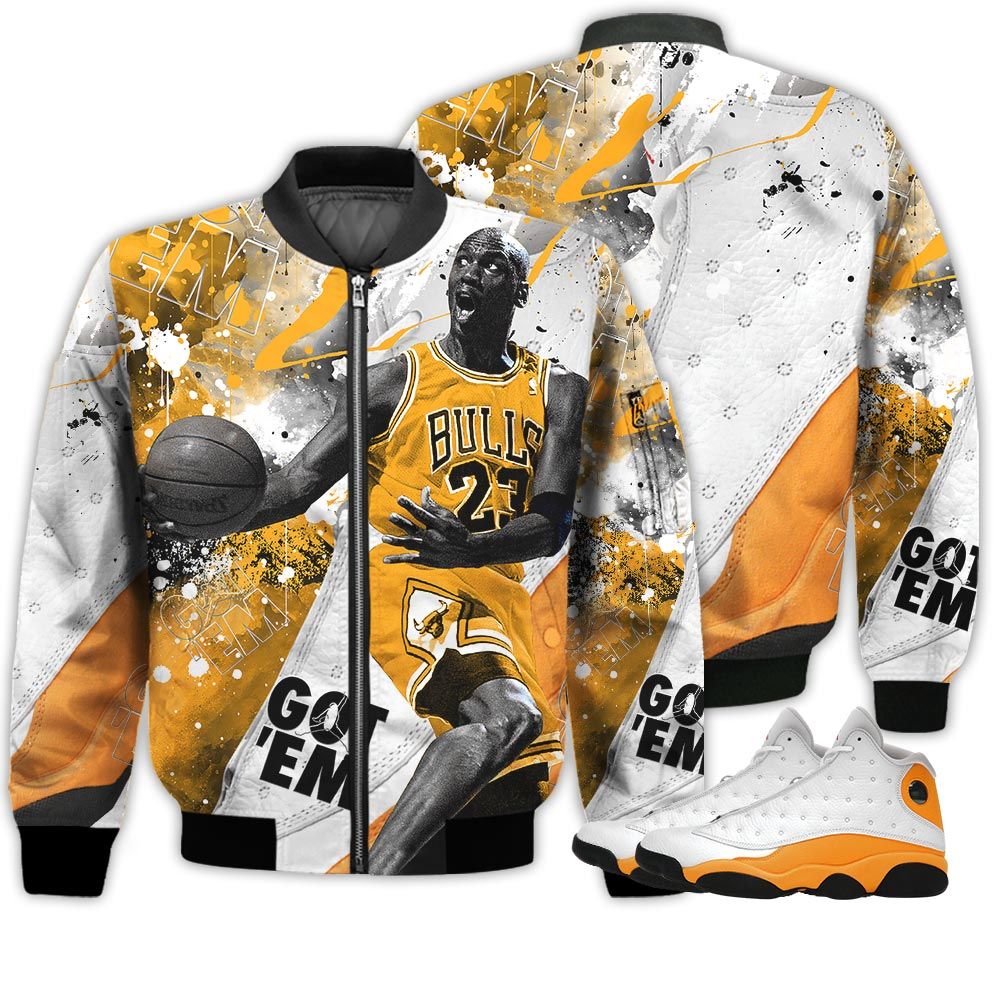 Shirt To Go With JD 13 Retro Del Sol - Got Em Shoes Goat - Del Sol 13s Gifts Unisex Matching 3D Bomber Jacket Shirt To Go With JD 13 Retro Del Sol - Got Em Shoes Goat - Del Sol 13s Gifts Unisex Matching 3D Bomber Jacket