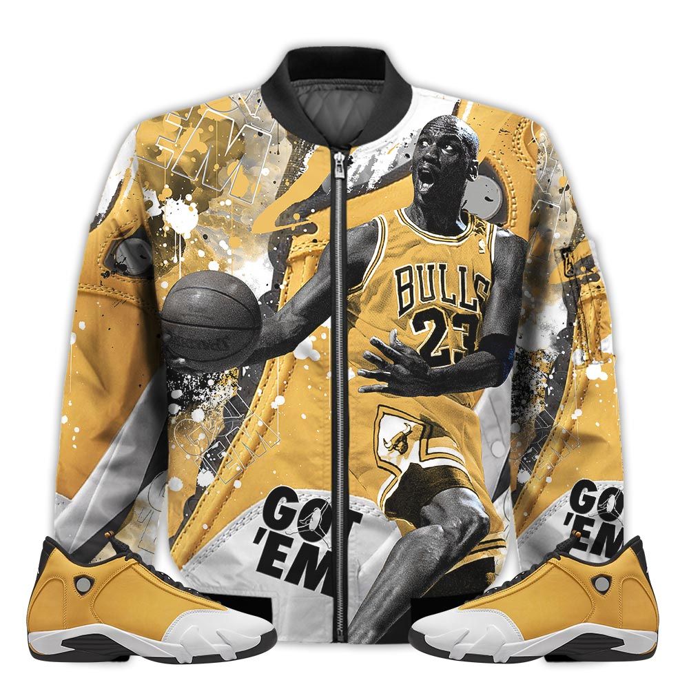 Shirt-To-Go-With-JD-14-Retro-Light-Ginger-Got-Em-Shoes-Goat-Light-Ginger-14s-Gifts-Unisex-Matching-3D-Bomber-Jacket-1