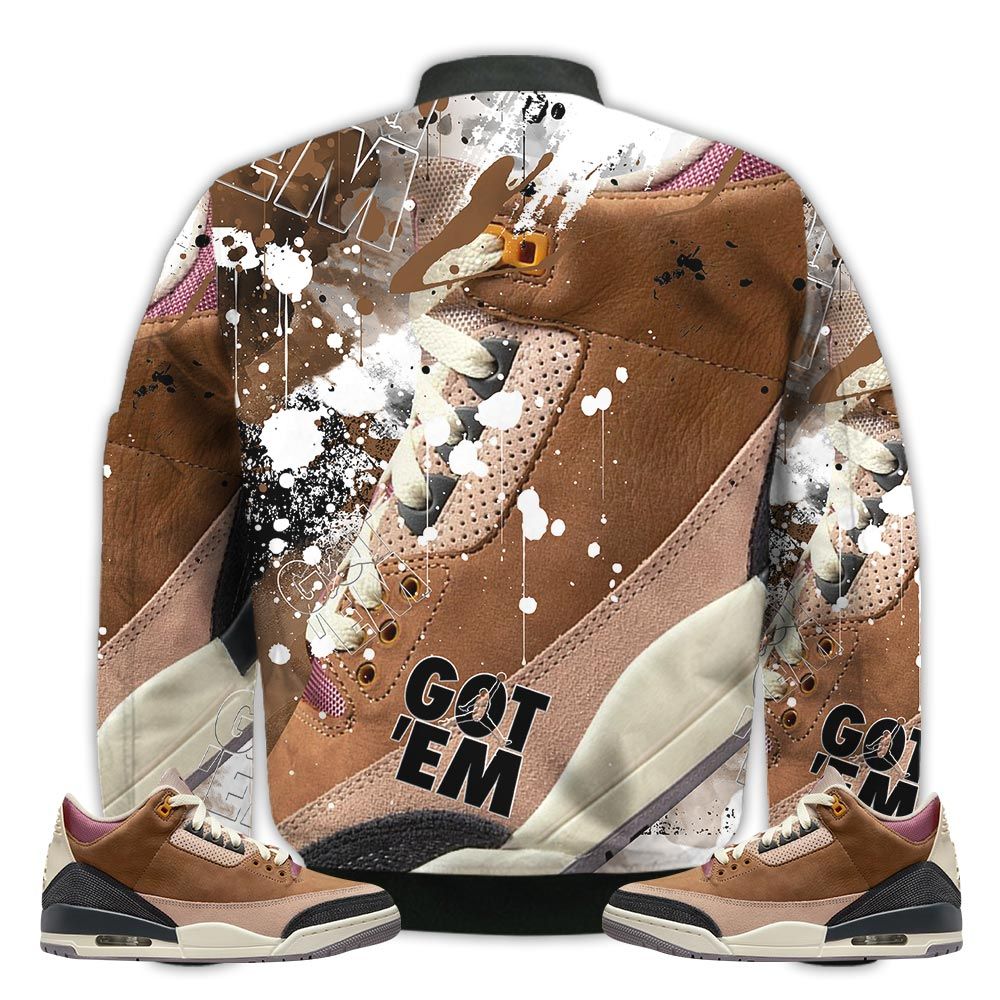 Shirt-To-Go-With-JD-3-Archaeo-Brown-Got-Em-Shoes-Goat-Archaeo-Brown-3s-Gifts-Unisex-Matching-3D-Bomber-Jacket-2