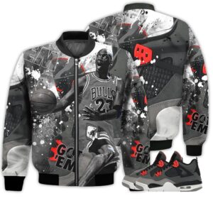 Shirt To Go With JD 4 Retro Infrared - Got Em Shoes Goat - Retro Infrared 4s Gifts Unisex Matching 3D Bomber Jacket