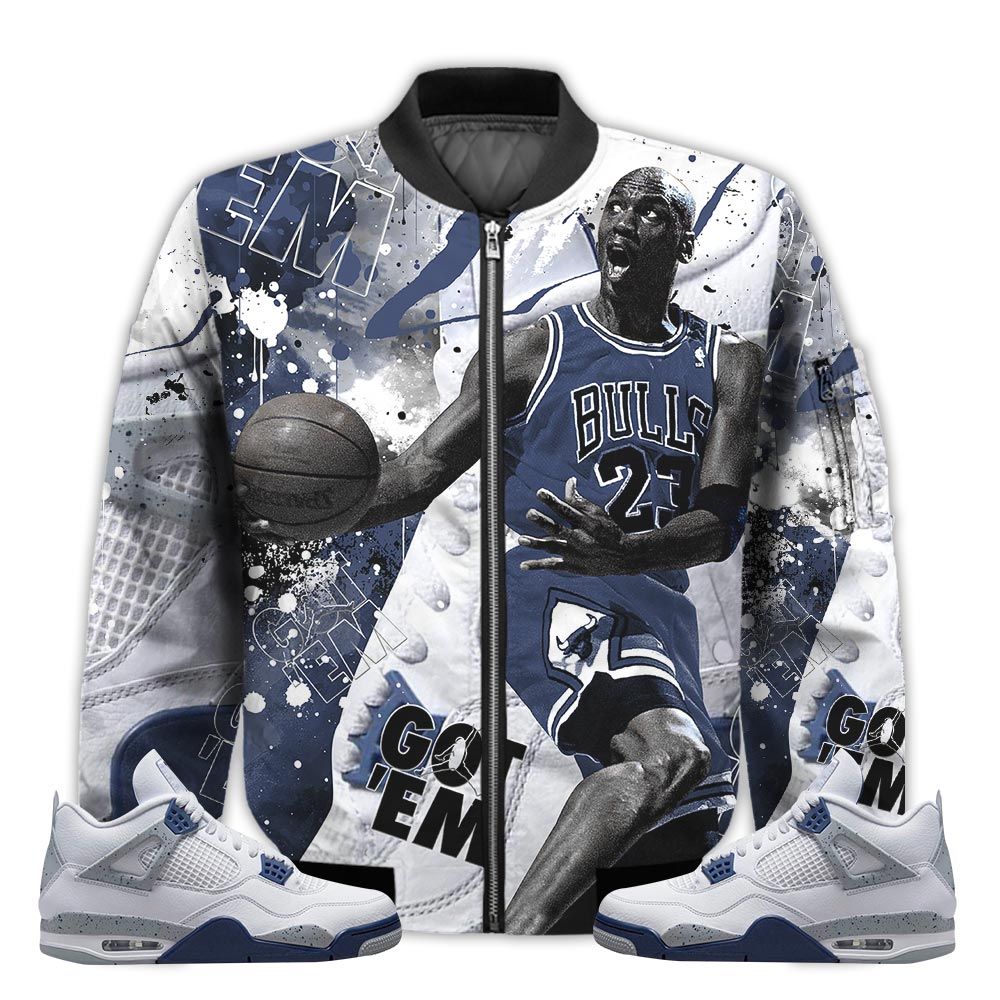 Shirt-To-Go-With-JD-4-Retro-Midnight-Navy-Got-Em-Shoes-Goat-Midnight-Navy-4s-Gifts-Unisex-Matching-3D-Bomber-Jacket-1