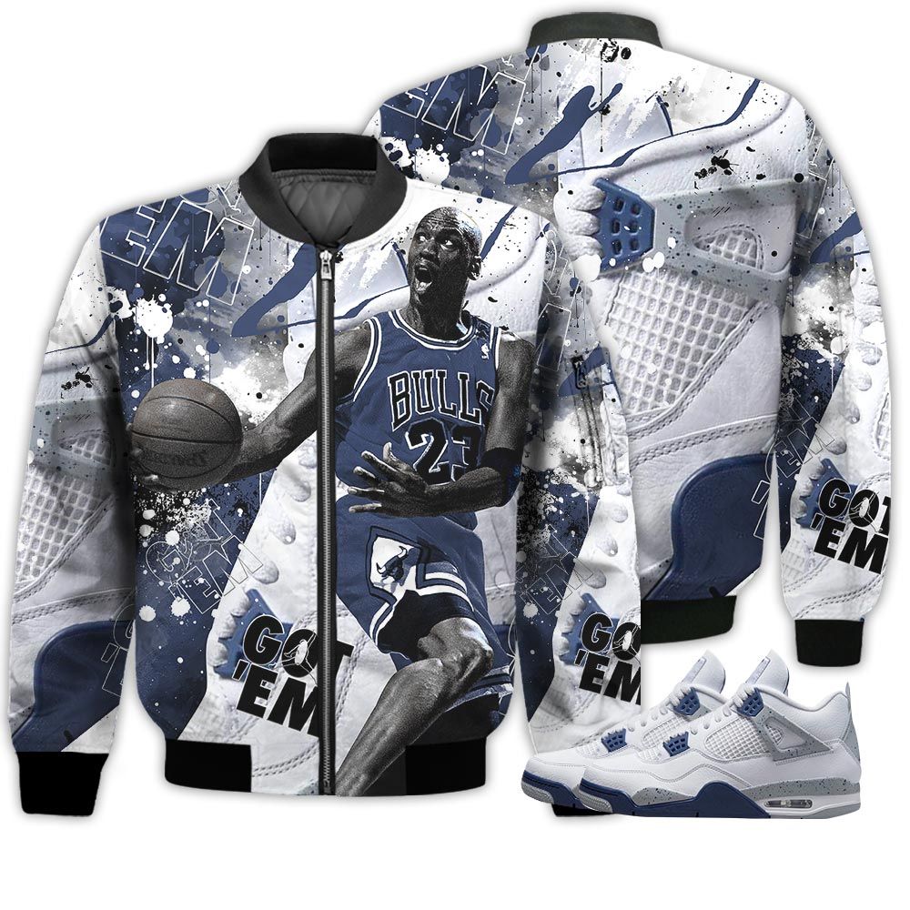 Shirt To Go With JD 4 Retro Midnight Navy - Got Em Shoes Goat - Midnight Navy 4s Gifts Unisex Matching 3D Bomber Jacket Shirt To Go With JD 4 Retro Midnight Navy - Got Em Shoes Goat - Midnight Navy 4s Gifts Unisex Matching 3D Bomber Jacket