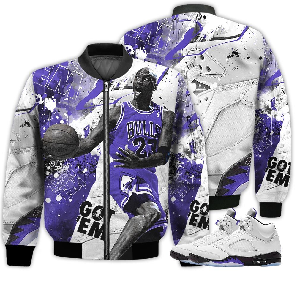 Shirt To Go With JD 5 Retro Concord - Got Em Shoes Goat - Retro Concord 5s Gifts Unisex Matching 3D Bomber Jacket Shirt To Go With JD 5 Retro Concord - Got Em Shoes Goat - Retro Concord 5s Gifts Unisex Matching 3D Bomber Jacket