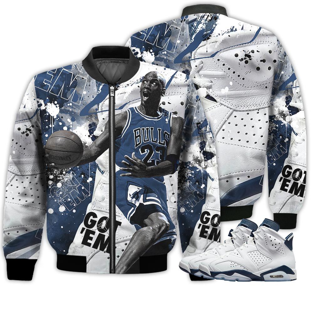 Shirt To Go With JD 6 Retro Midnight Navy - Got Em Shoes Goat - Midnight Navy 6s Gifts Unisex Matching 3D Bomber Jacket Shirt To Go With JD 6 Retro Midnight Navy - Got Em Shoes Goat - Midnight Navy 6s Gifts Unisex Matching 3D Bomber Jacket