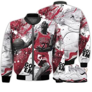 Shirt To Go With JD 7 Retro Cardinal - Got Em Shoes Goat - Cardinal 7s Gifts Unisex Matching 3D Bomber Jacket