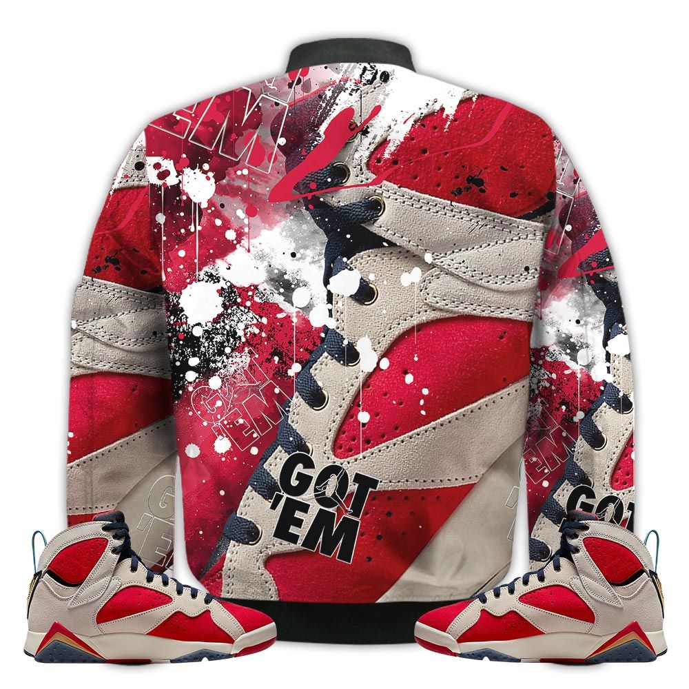 Shirt-To-Go-With-JD-7-Trophy-Room-Got-Em-Shoes-Goat-Trophy-Room-7s-Gifts-Unisex-Matching-3D-Bomber-Jacket-2