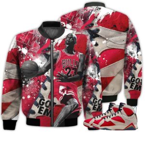 Shirt To Go With JD 7 Trophy Room - Got Em Shoes Goat - Trophy Room 7s Gifts Unisex Matching 3D Bomber Jacket