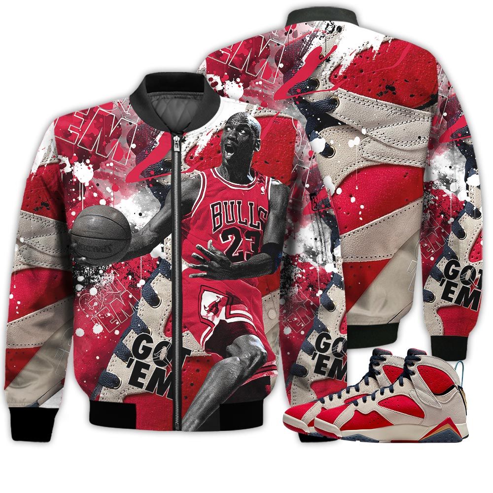 Shirt To Go With JD 7 Trophy Room - Got Em Shoes Goat - Trophy Room 7s Gifts Unisex Matching 3D Bomber Jacket Shirt To Go With JD 7 Trophy Room - Got Em Shoes Goat - Trophy Room 7s Gifts Unisex Matching 3D Bomber Jacket