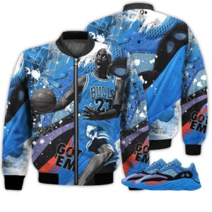 Shirt To Go With Yz 700 V1 Hi-Res Blue - Got Em Shoes Goat - V1 Hi-Res Blue 700s Gifts Unisex Matching 3D Bomber Jacket