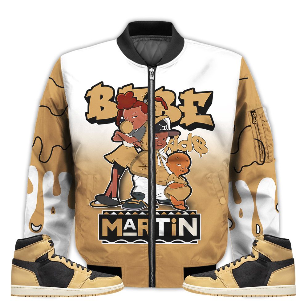 Shirt-To-Match-Jordan-1-Retro-High-OG-Heirloom-Martin-Bebes-Kids-90s-Melanin-OG-Heirloom-1s-Gifts-Unisex-Matching-3D-Bomber-Jacket-1