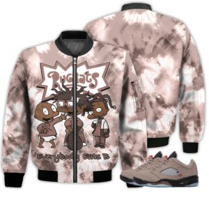 Shirt To Match Jordan Retro Low - Rugrats Everybody Eats B Tiedye - Retro Low 5s Gifts Unisex Matching 3D Bomber Bomber Jacket