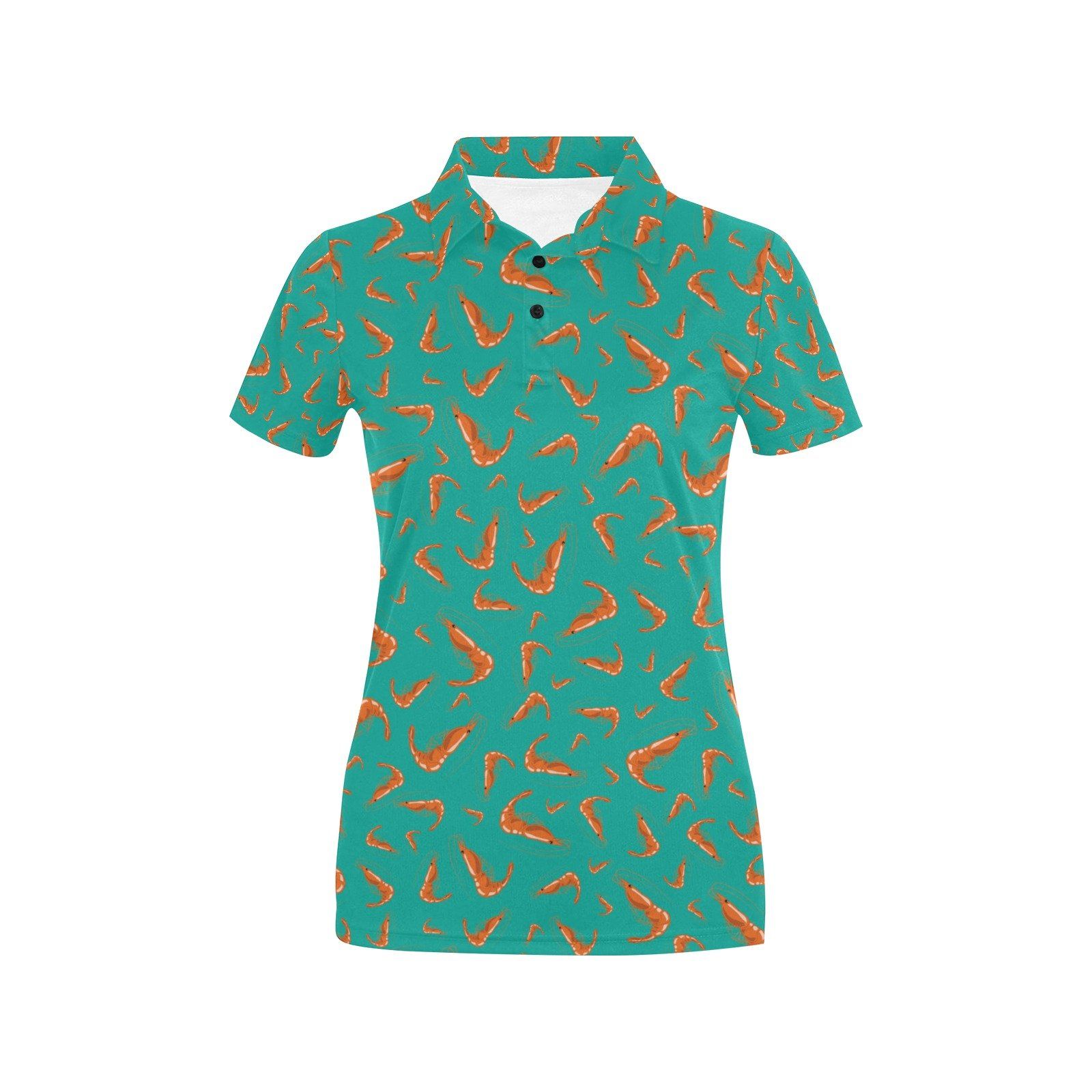 Shrimp Print Design Lks301 Women'S Polo Shirt Shrimp Print Design Lks301 Women'S Polo Shirt