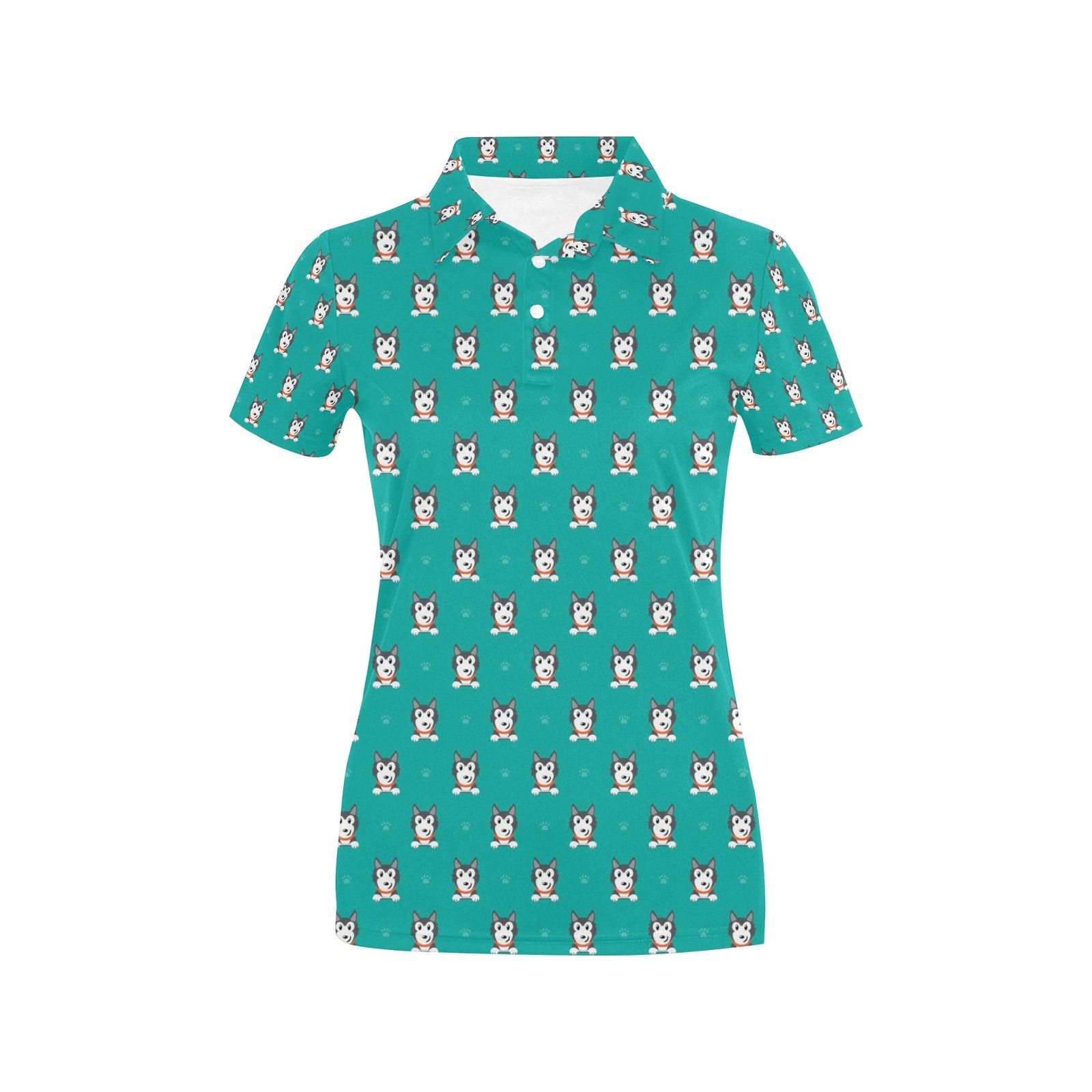 Siberian Huskies Print Design Lks304 Women'S Polo Shirt Siberian Huskies Print Design Lks304 Women'S Polo Shirt