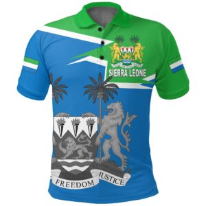 Sierra Leone Polo Shirt Coat Of Arms - Style A27