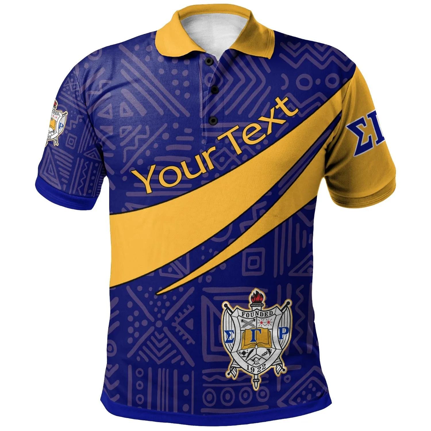 Sigma Gamma Rho Polo Shirt - Custom Cut Lines - BN27 Sigma Gamma Rho Polo Shirt - Custom Cut Lines - BN27