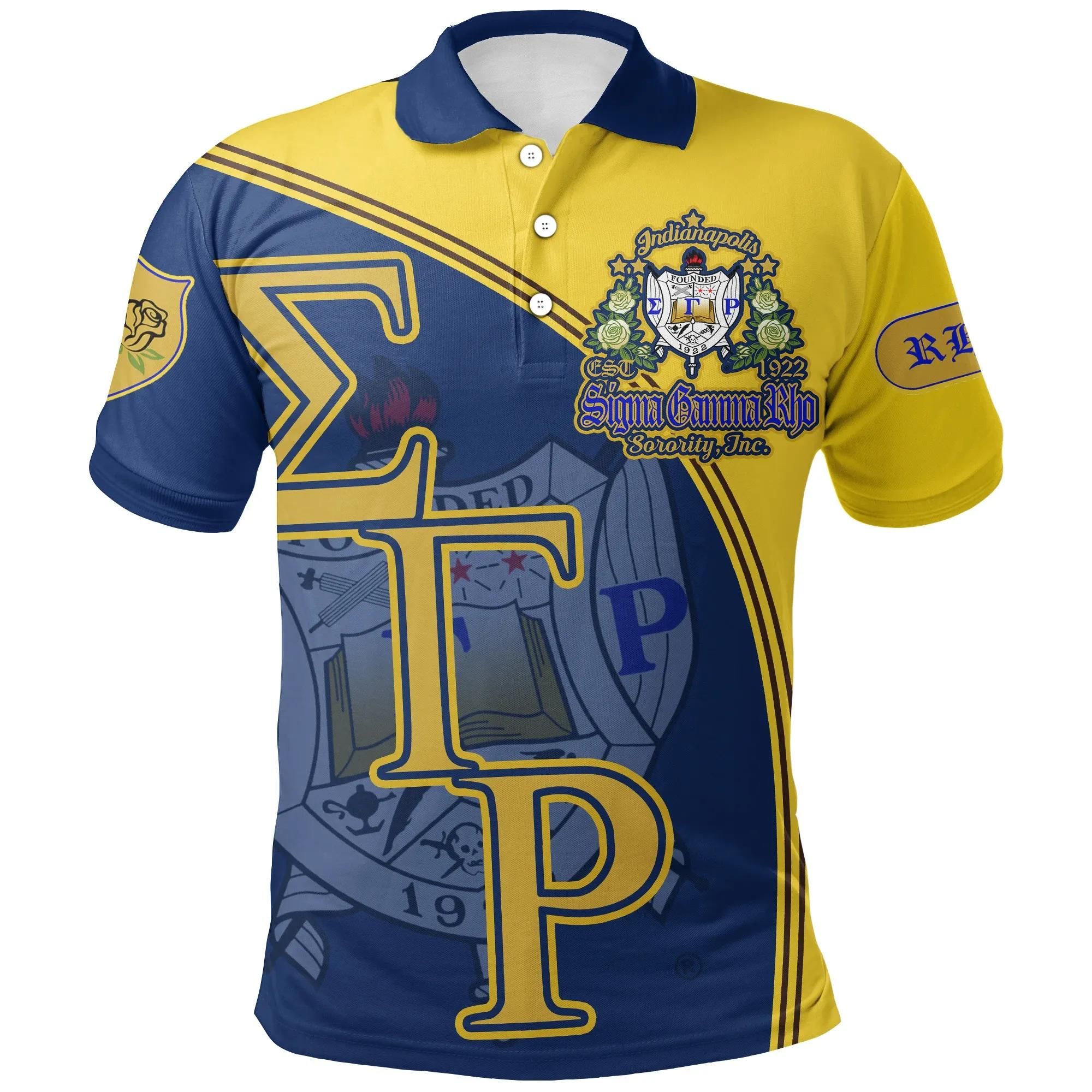 Sigma Gamma Rho Polo Shirt - Personalised Style A21 Sigma Gamma Rho Polo Shirt - Personalised Style A21