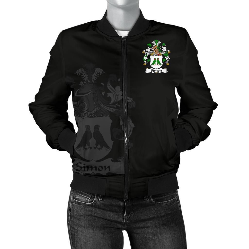 Simon Germany Men's Bomber Jacket - German Family Crest A7 Bomber Jacket Simon Germany Men's Bomber Jacket - German Family Crest A7 Bomber Jacket