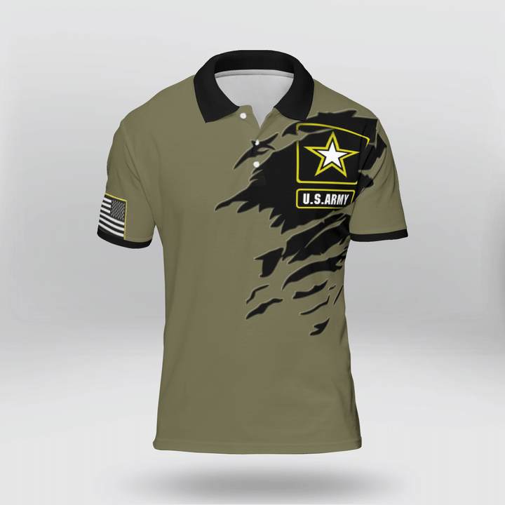 Simple Us Army Crack Olive Military Color Polo Shirt Simple Us Army Crack Olive Military Color Polo Shirt